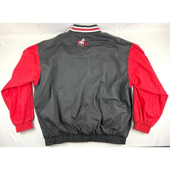 Georgia Bulldogs Jacket Men's Large Black Red Vintage Official Fan Sportswear - Picture 2 of 8